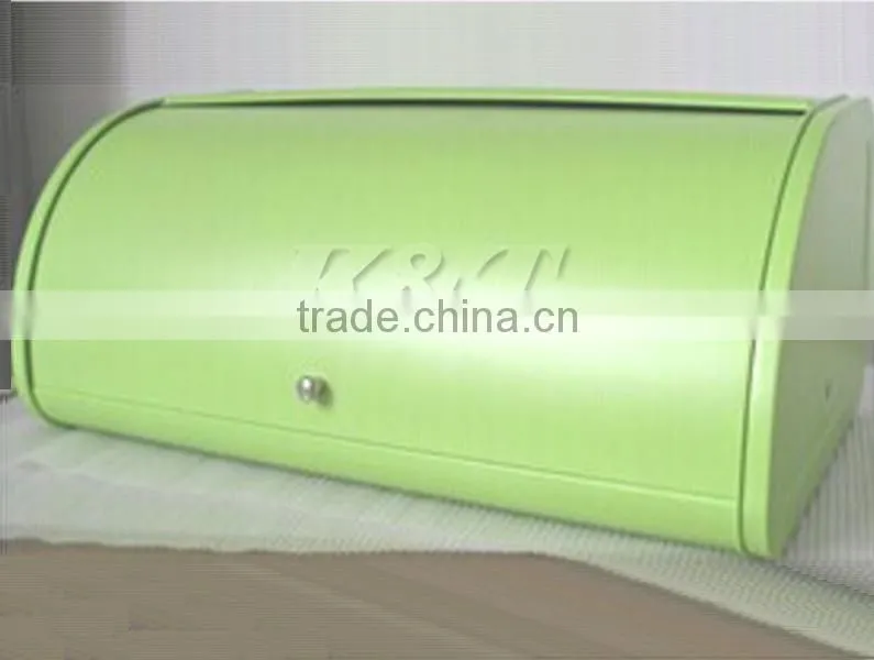 new design green Keep freshness stainless steel bread box