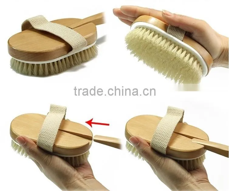 Wooden bath brush