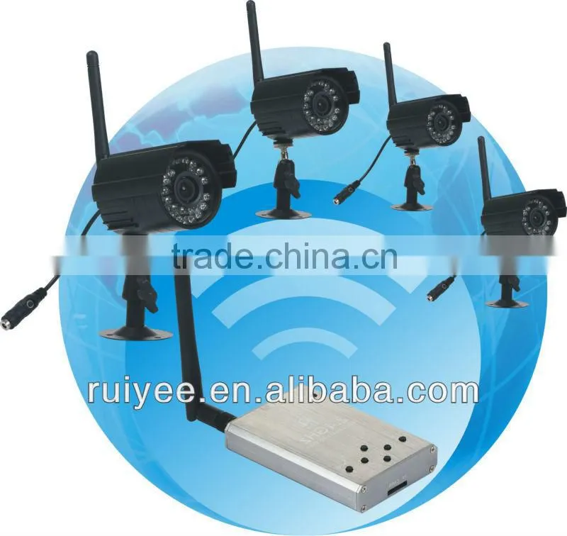 RY-001 2.4G 4 X CHS Wireless DIGITAL Camera Surveilance system PC IP Nanney cam system