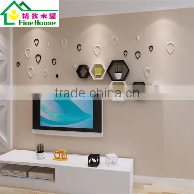 2014 hot sale wooden customized antique mini MDF decorative wall shelf
