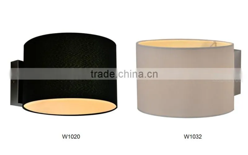home interior design round linen lamp cover wall lamp,round linen lamp cover wall lamp, linen lamp cover wall lamp W1033