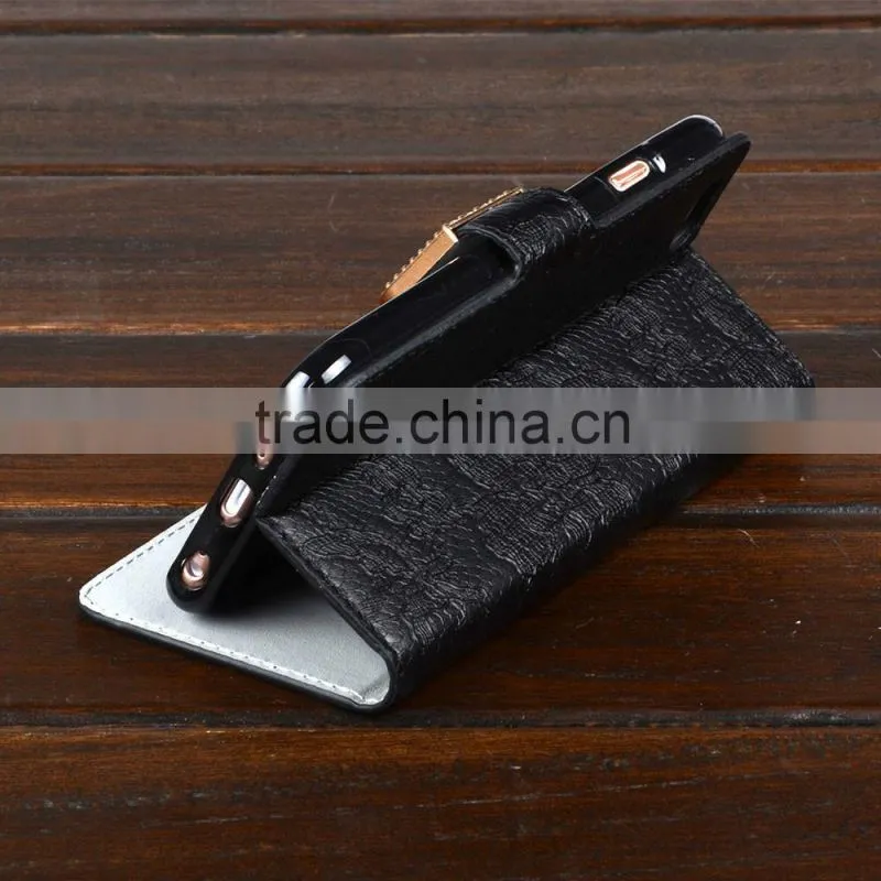 C&T Diamond Magnetic Closure Crocodile Pattern PU Leather Wallet Case Flip Phone Case Cover for Apple iPhone 7 Plus