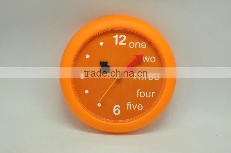 fanny new design plastic wall clock with FANCY picture for promotional gift