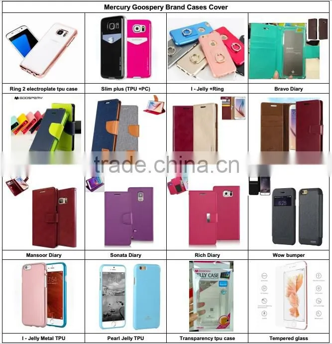 Distribute Mercury goospery business style flip leather phone case for samsung galaxy j3
