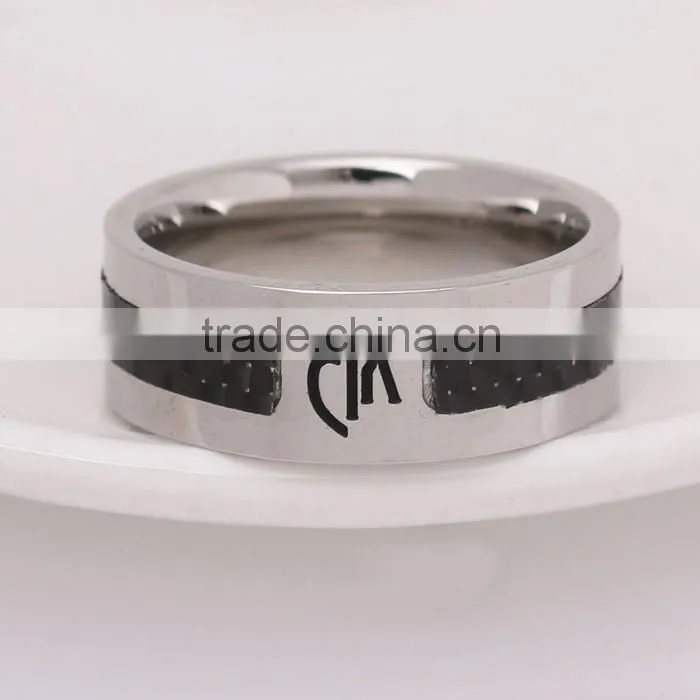 Best Selling Yiwu factory 316L Stainless Steel CTR Alphabet Finger Ring