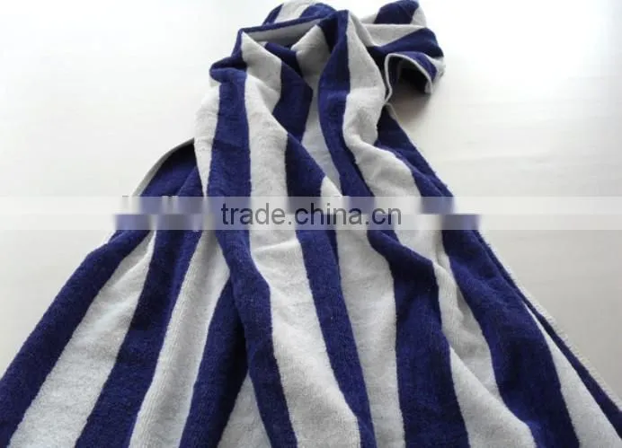 5 Star Hotel Spiral White and Blue Beach Towels