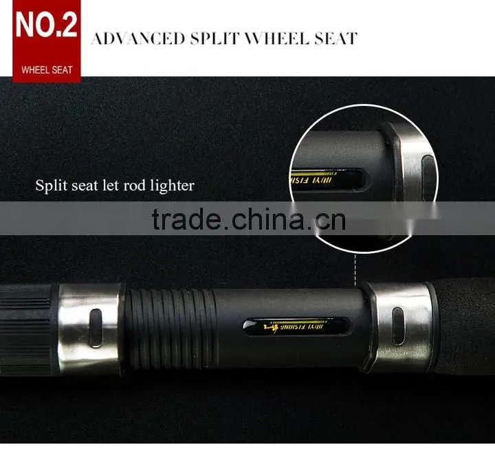 Fiberglass Light 2.1M Spinning Fishing Pole for Outdoor Sports