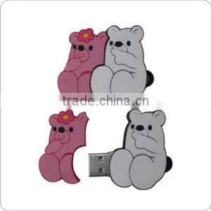 2014 custom soft PVC /silicone /rubber USB flash drive cover with all kinds of animal shapes