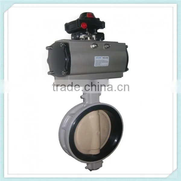 Pneumatic flanged control butterfly valve, pneumatic clamp butterfly valve