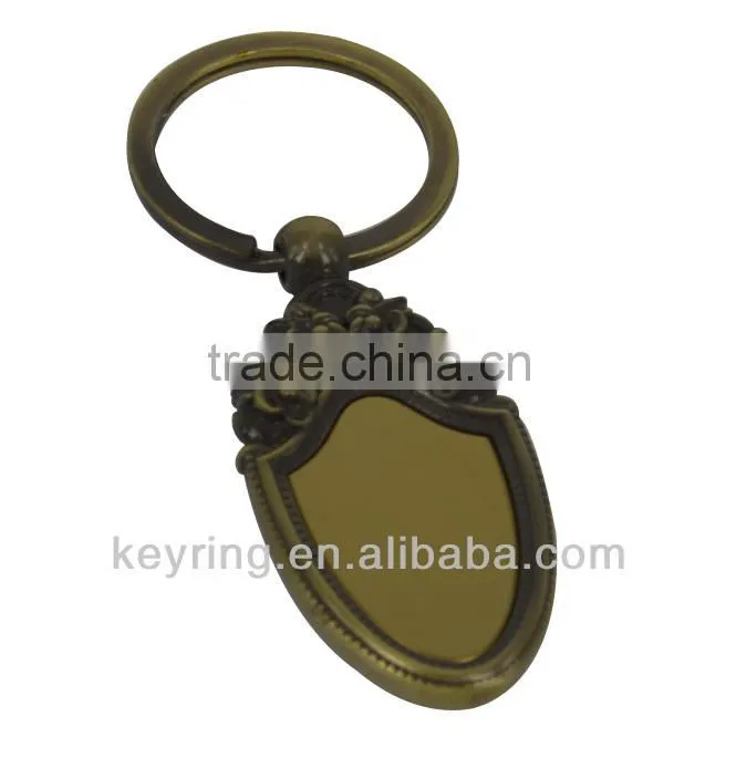 Customized Metal Keychain Blank with Nickel Plating, Made of Zinc Alloy, Small Orders are Accepted