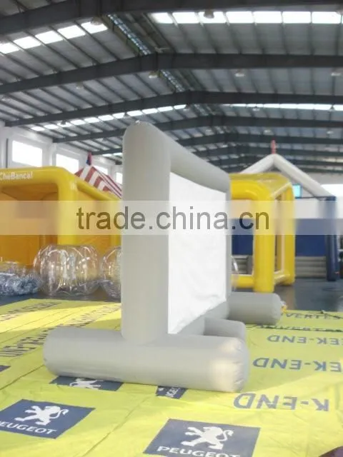 Advertising outdoor inflatable projection screen