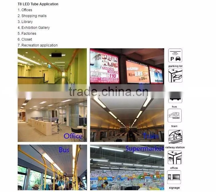 Alibaba china suppliers light led DLC certificated 5 years warranty 1200mm/4ft 18W t8 led tube