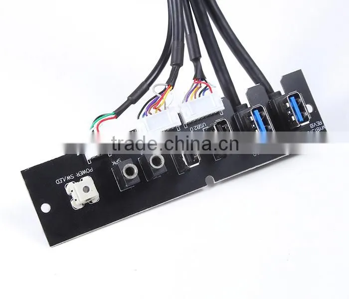 USB3.0 cable elbow+usb 2.0 female+audio cable+PCB13133 front panel cable