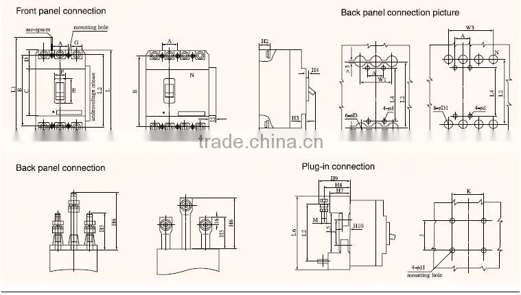 BDM1 CM1 100A 3P MCCB MOULDED CADE CIRCUIT BREAKER