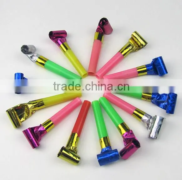 Blowouts Party Birthday plastic party whistle with favor assorted colors