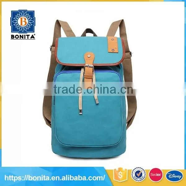 Leisure drawstring unisex blue 600D fashionable backpacks