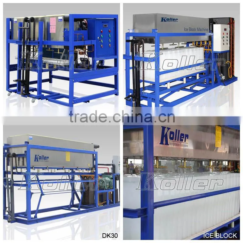 Koller DK50 5 tons/day Directly Cooling Ice Block Machine with Automatic Ice Harvest for fresh seafood
