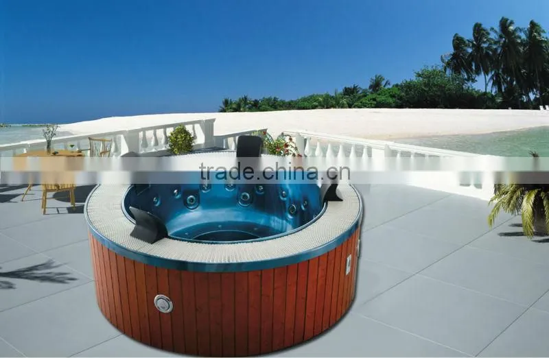 Traditional round whirlpool outdoor spa with masage bath hot tub(M-3329)