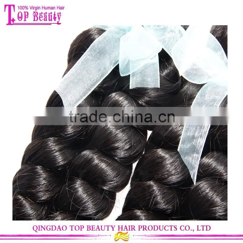 Qingdao High Quality and Cheap 100% Virgin Indian Remy Hair Loose Wave Human Hair Weaving