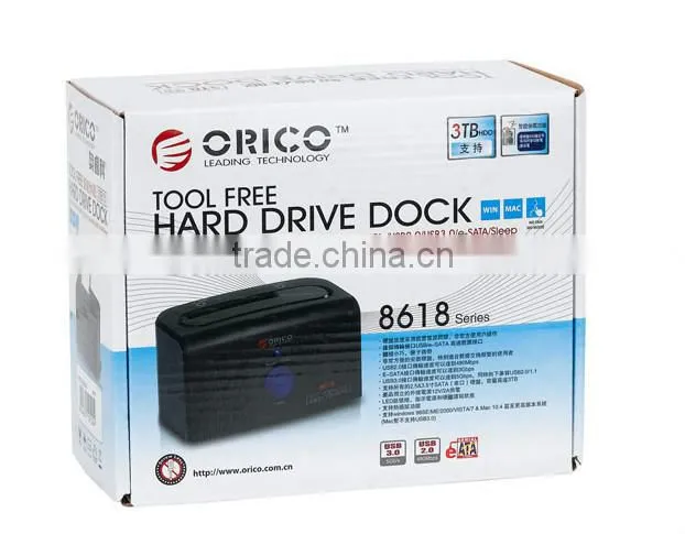 2.5 3.5 SATA HDD docking station ORICO 6618SUS USB e-SATA Hard Drive caddy HDD case Enclosure