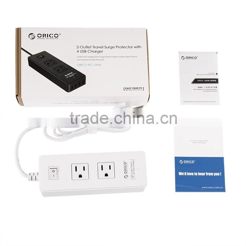 US Portable socket outlet 2 way outlet with 4 USB port