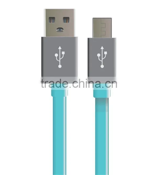 Android Phone Charger Cable For Samsung Flat Colorful Micro USB Cable