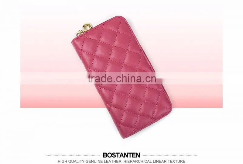 fashion plaid leather hand purse for women