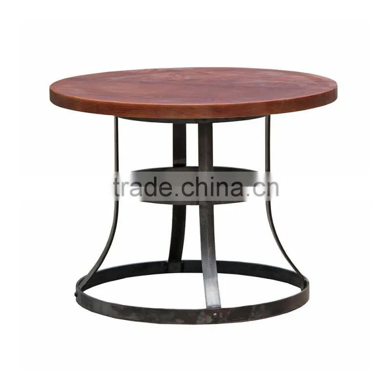 2016 hot sale round top Modern design wooden coffee table