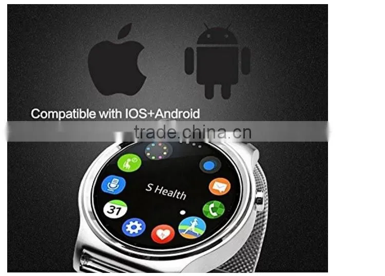 New 1.33'' Inch Full Circle Bluetooth 4.0 Syn Pedometer GW01 Android iOS Smart watch