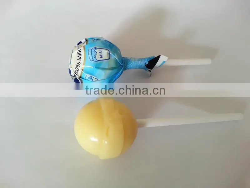 12g ball shape milk lollipop sweets with loo% milka