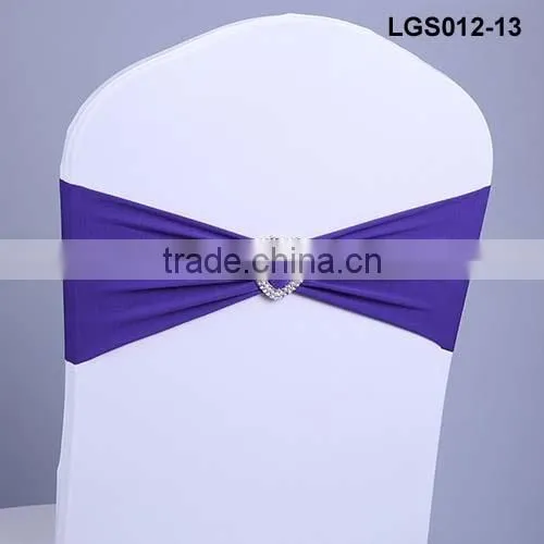 wholesale light purple spandex chair cover chair band with buckle