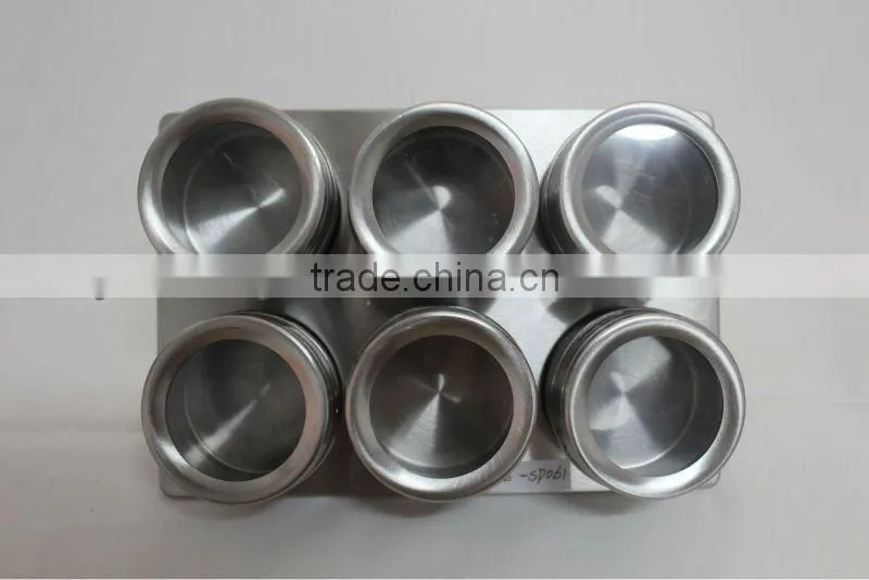7pcs magnetic spice jar set with stand,spice set,magnet spice set