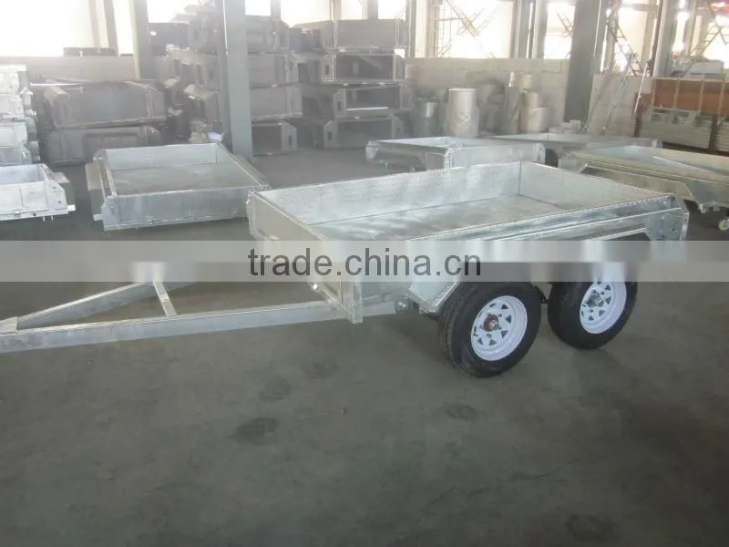 8x5ft Hot Dipped Galvanized Fully Welded Heavy Duty Tandem Trailer