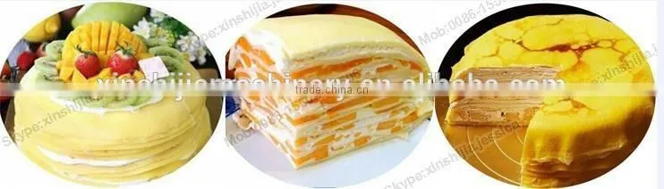 Large output 215mm mango mille crepe baking machine layer spring egg roll making machine