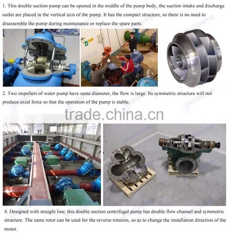 high capacity double suction diesel engine driven water pump