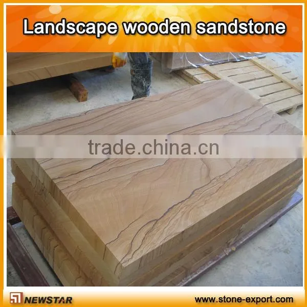teawood sandstone slab