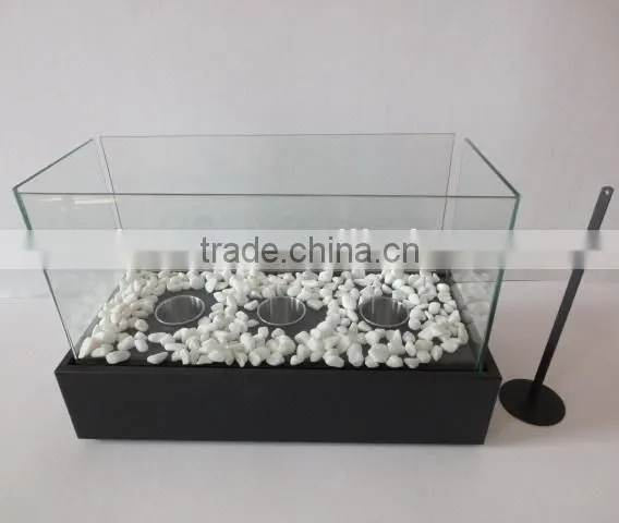 free standing bio ethanol iron fireplace with SST box burner