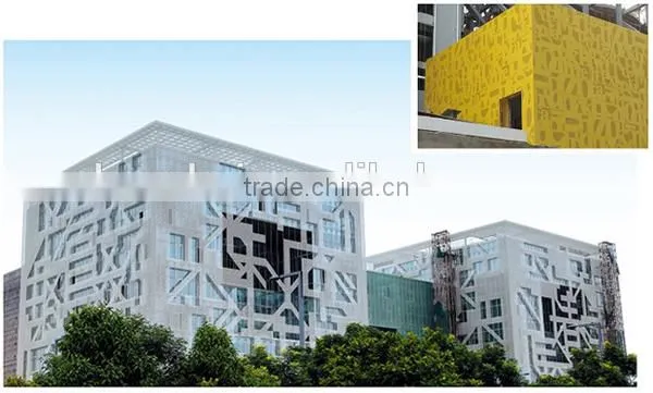 Outdoor Curtain Wall Aluminium Decorative Perforated Metal Panel