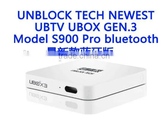 New Gen.3 S900 Pro Bluetooth Ubox3 Android 6.0 Octa Core 1/16GB Smart TV Box Free Channels In USA, Arabic, Japan, India, Italy