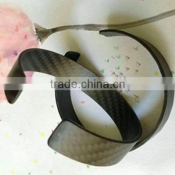 3K plain weave carbon fiber bracelet matte/glossy