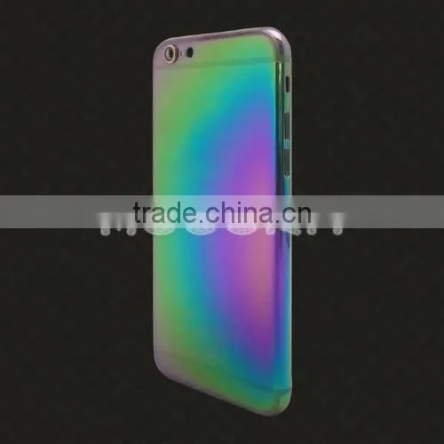 For iphone 6/6plus Rainbow Mirror Gold Plated Frames Housing 24kt Gold Cover Back,Plated bezel for iphone 6