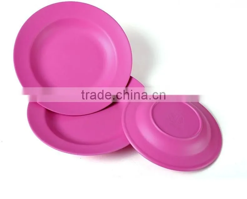 factory wholesale biodegradable bamboo fiber eco plate