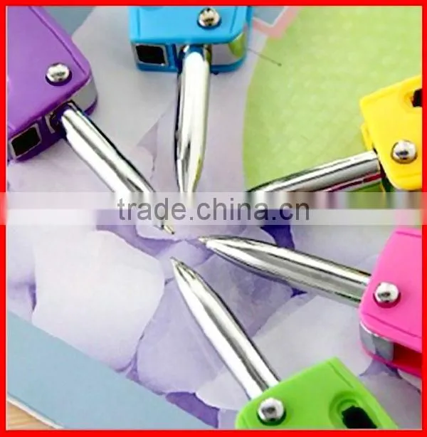 led light creative car key ball pen