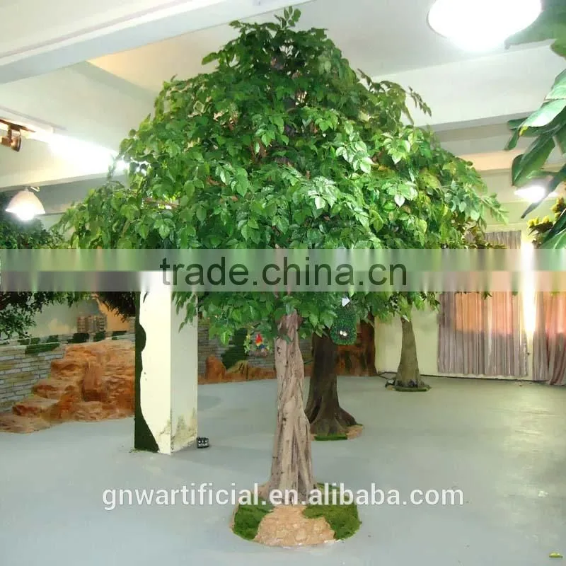BTR014 GNW artificial green willow tree figurines for garden decoration