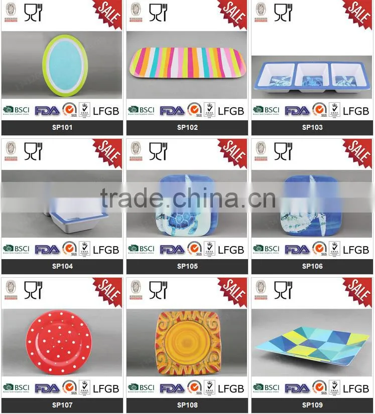 Triangle Pieces Shape Melamine Plate