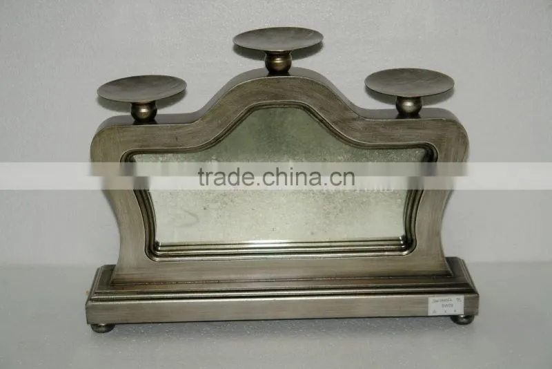 glass wooden candle holder