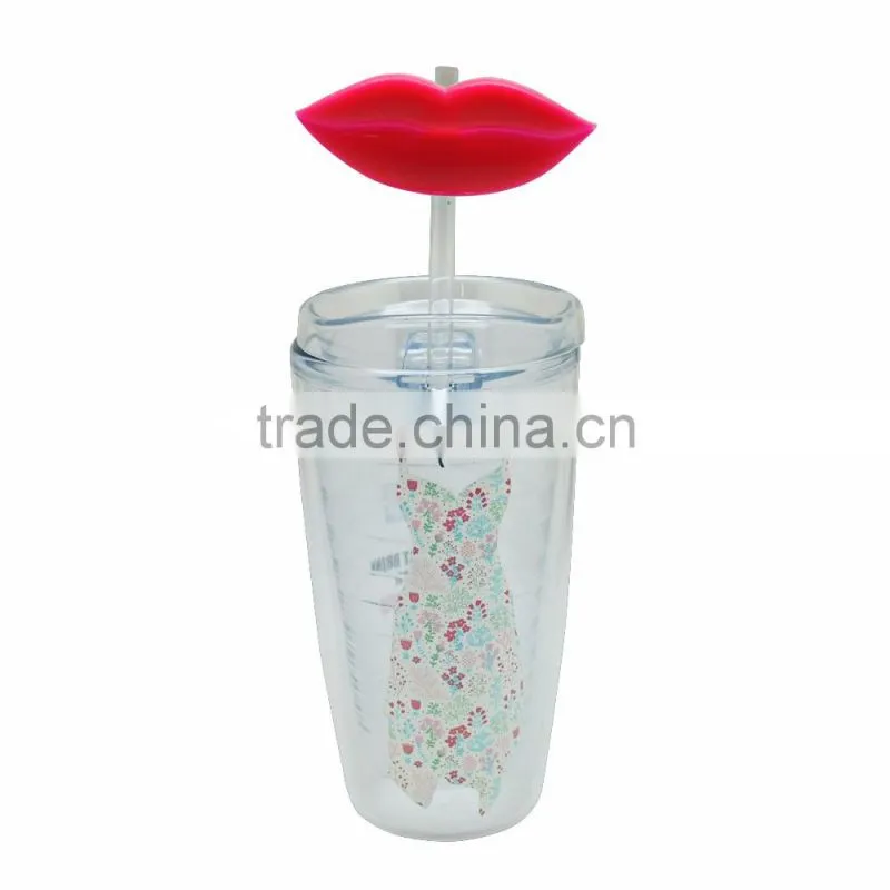 PS double wall walking mug 2017 new promotion Item
