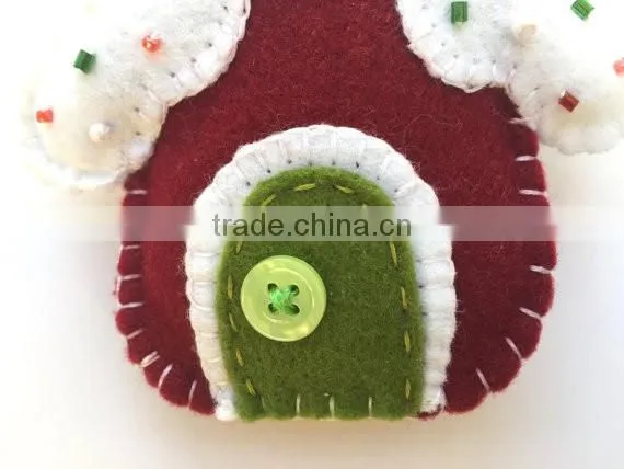 Christmas House Felt Miniature House