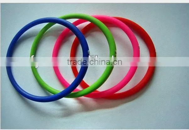 fashion silicone rubber bracelet with diamond