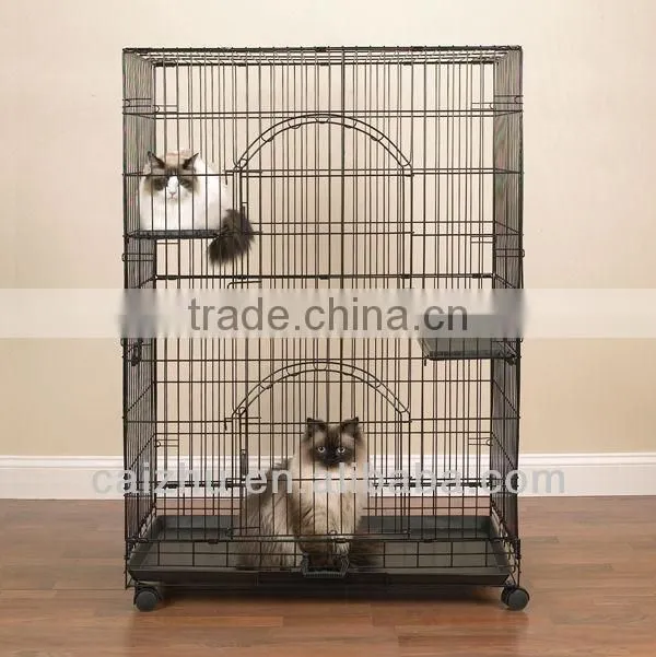 New Model Foldable Indoor Cat Cage, Metal Cat Cage, Large Cat Cage